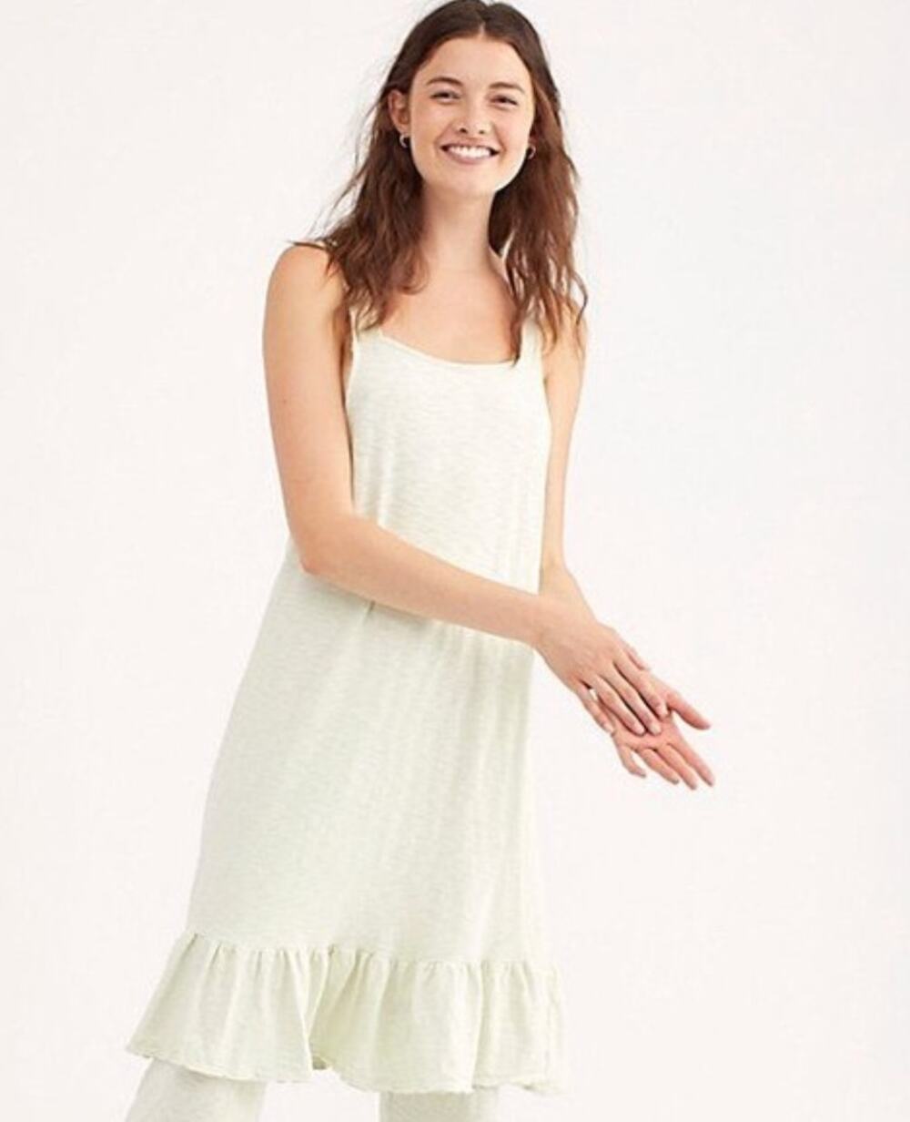 Free People FB Beach Dream of You Tunic Dress dress light green SMALL